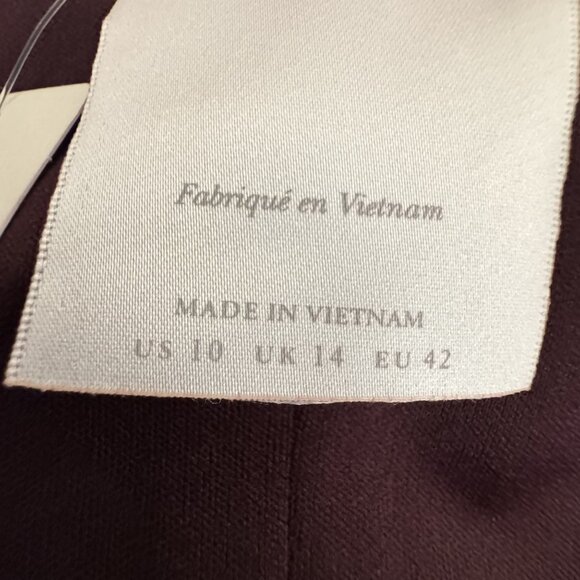 BHLDN Tansy Satin Charmeuse Deep Purple True Wrap Formal Maxi Dress Size 10 - Picture 17 of 17